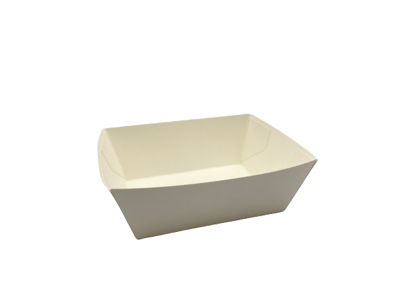 FRIETBAKJE 75 (A7) KARTON WIT 180 STUKS