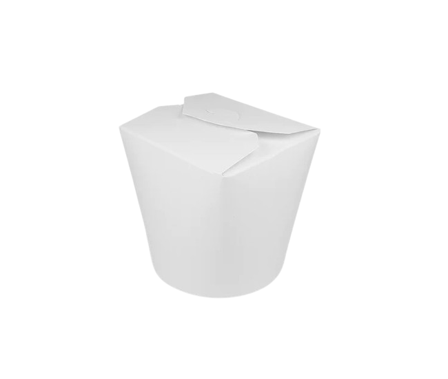 WOK TO GO CUP WIT 400 ML (16OZ)500 STUKS